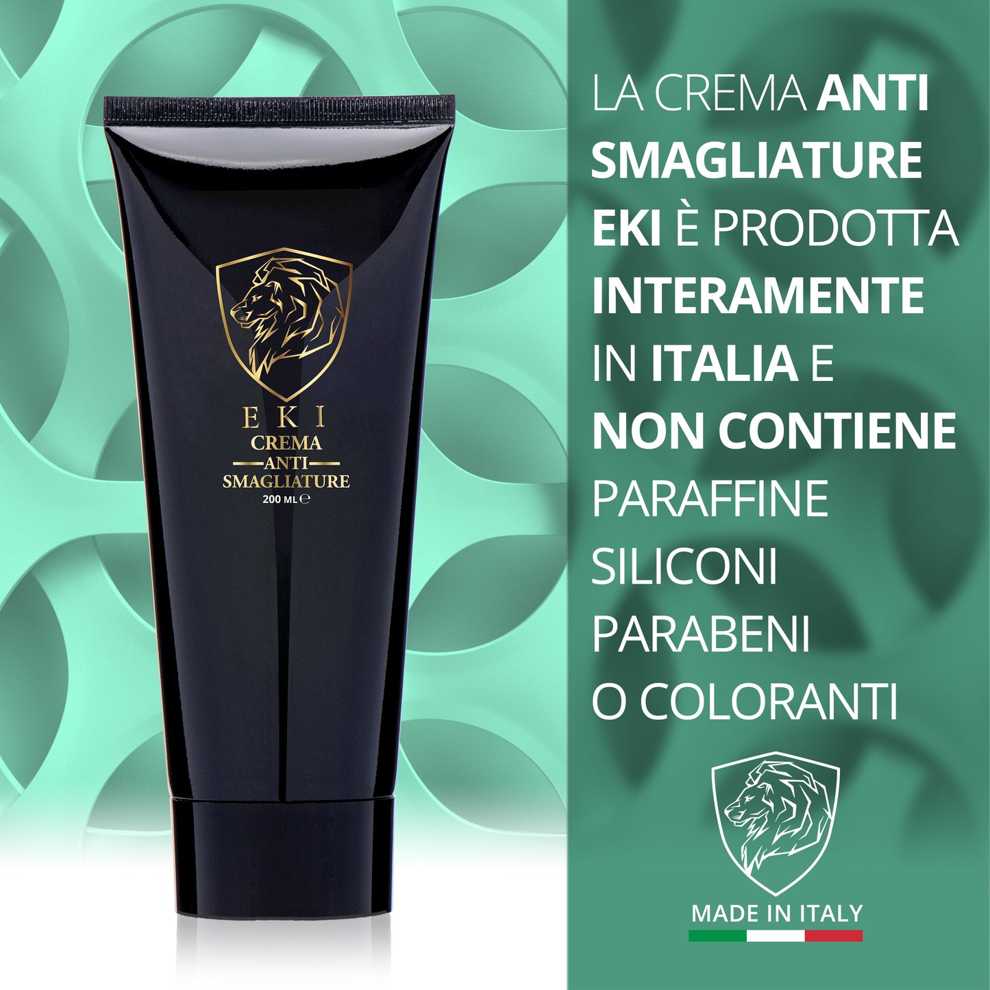 Crema Smagliature Gravidanza all'aroma di SANDALO e GELSOMINO, Idratante, con Olio di Mandorle Dolci e Avocado, Antismagliature con Acido Ialuronico Profumata, Rassodante ed Elasticizzante 200 ml